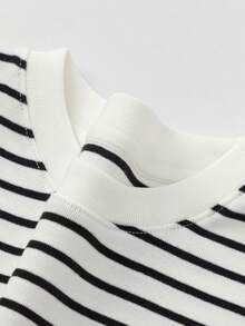 Balabala Girls' Long Sleeve Graphic T-Shirt, Spring 2026 - Black and White - View 3