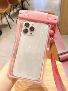 1个带双层气垫的防水手机袋，包含加厚气垫套，支持触屏操作，可用作手机保护套、便携式手机袋、颈挂式手机袋、防水潜水袋和自封袋，适用于游泳、潜水摄影、漂流、户外活动、旅行和运动。 - 彩色 - 查看 15