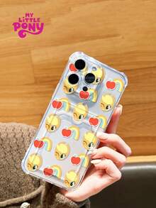 Genuine MY LITTLE PONY Licensed/Cartoon Character Pattern Transparent Card Holder Phone Case Compatible With IPhone 17/16/15/14/13/12/11/17 Pro Max/XS/XR/XS MAX, Anti-Fall Matte Back Cover - Clear - View 4