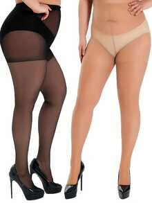 1/2 Pair Women's Fashionable & Sexy Pantyhose, Smooth & Lightweight, 20D, Suitable For Daily Work, Life And Business Wear. Comfortable, Elegant Skinny Tights, Fashionable Sheer Stockings - Multicolor - View 9