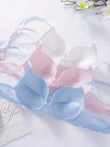 3pcs Women's Underwear Set, Lift And Enhance Bust, Prevent Side Spillage, Provide Shaping And Lifting Support - Multicolor - View 8