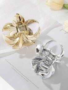 金银花朵金属发爪夹，时尚爪形花朵发饰，适合女性，秋季、旅行、美发工具、女士配饰、发饰、秋季、头发、发饰、美发工具、发饰、美发用品、美容配饰、礼物、旅行、女士礼物、发饰、圣诞袜填充物、圣诞袜礼物、女士圣诞袜填充物、成人圣诞袜填充物、成人圣诞袜填充物、发饰、成人发饰、发饰、女士礼物创意、美容圣诞袜填充物、女士礼物 - 彩色 - 查看 5