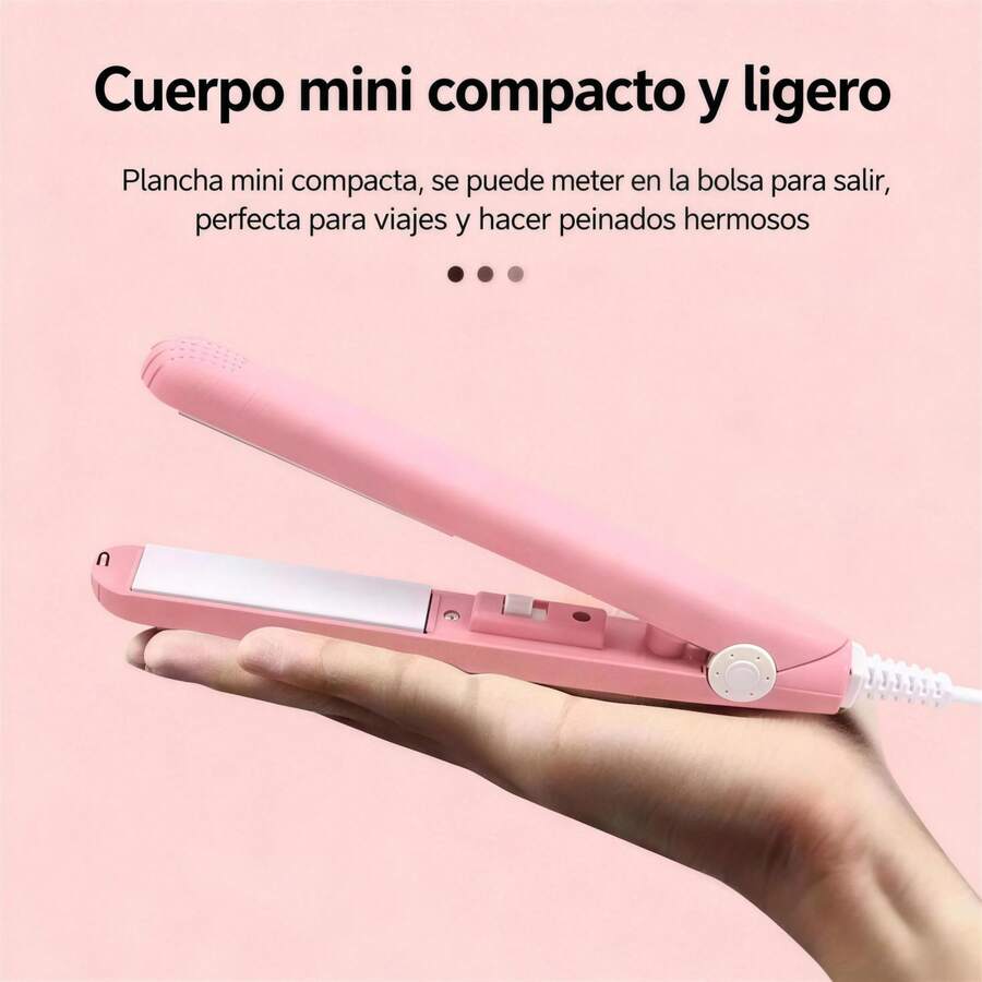 ¡Oferta de Año Nuevo! Miniplancha y rizador de pelo para mujer, pinza compacta para flequillo de doble uso, herramienta portátil para peinar el cabello, colores bonitos. - Multicolor - Ver 1