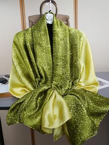 1pc Fashionable Outdoor Shawl, Windproof Scarf, New Printed Scarf, Luxury Sunscreen Neck Gaiter, 85*180CM, Women Silk Scarf - Multicolor - View 4