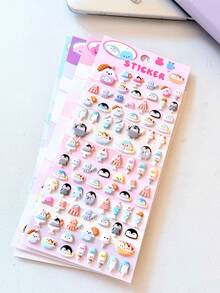 Pegatinas de espuma 3D - Comida de dibujos animados y personajes lindos, sushi, conejo, pegatinas decorativas mini para fundas de teléfono, diarios, scrapbooking - Multicolor - Ver 9