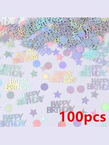 Colorful Laser Star Confetti, Suitable For Birthday Celebrations, Birthday Party Scattering Decor, Colorful Disco Theme, Birthday Party Table Decor - Multicolor - View 7