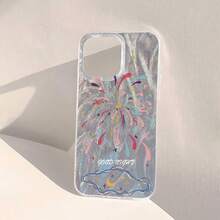 Funda para teléfono con estampado de fuegos artificiales de colores, compatible con Samsung, Apple, VIVO, OPPO, , Transsion, ,  y Honor. Fabricada en TPU, ofrece protección a prueba de golpes y caídas. Un regalo ideal para familiares y amigos. - transparente - Ver 1