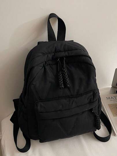 迷你背包，灯芯绒纯色小背包，适合外出、旅行、购物、度假，多功能小包