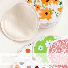 Almohadillas de lactancia reutilizables para mamás que amamantan - Suaves y lavables, incluye almohadillas de lactancia de 12 cm con bolsa de almacenamiento mini - Multicolor - Ver 6