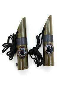 7-In-1 Portable Outdoor Survival Whistle With LED Flashlight, Compass, Thermometer, High Decibel - Multicolor - View 4