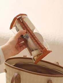 Large Capacity Portable Makeup Bag, High Cost-Performance PU Waterproof Toiletry Bag, Transparent Cosmetic Bag, Cosmetic Storage Bag, Detachable Independent Compartment Design, Skincare Bag, Toiletry Bag, Travel Storage Bag, Travel Toiletry Bag, Small Makeup Bag - Multicolor - View 8