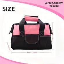 Pink Women's Kit, An Essential Home Tool Bag With A Pink Pouch, The Perfect DIY Power Tool Organizer, Suitable For Home Organization And Travel. Clearly Labeled With Electrical Components. - Pink - View 6