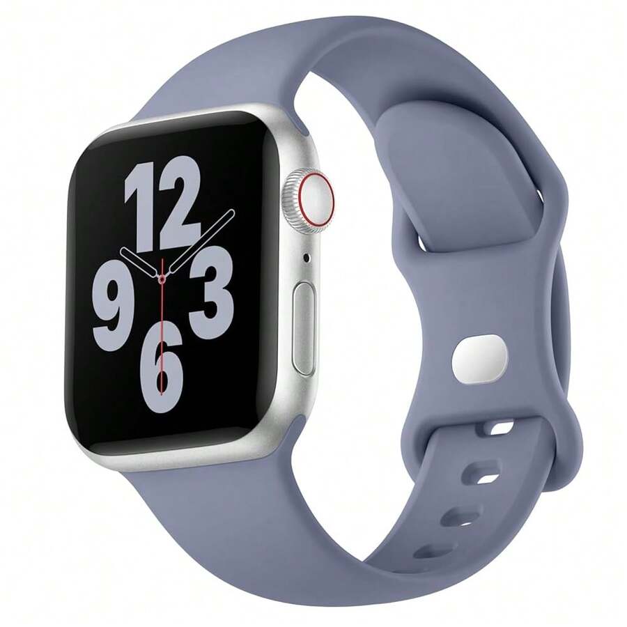 Soft Silicone Sport Band Compatible For Watch Bands Women Men, Waterproof Strap Fits 38mm 40mm 41mm 42mm 44mm 45mm 46mm 49mm Watch Ultra 3/2/1 And Series 11/10/9/8/7/6/5/4/3/SE,42mm(Series321)/44mm/45mm/46mm/49mm,Bluegray - 藍灰色 - 查看 1