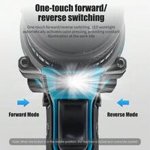 Mamidw 3300RPM 无绳电动螺丝刀，空载转速高，扭矩高达 380 牛米，一键正反转开关，性能强劲，钻孔轻松便捷（仅主机），兼容 Makita 18V 电池针脚 - 藍色 - 查看 5