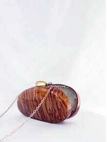 Túi xách acrylic họa tiết vân đá cẩm thạch tối giản thời trang, túi đeo chéo vai thanh lịch, cá tính và độc đáo. - màu nâu - Xem 6
