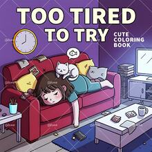 GDTME Cansado de intentar: Libros para colorear de patrones divertidos para adultos, libros de dibujos lindos, regalos perfectos para el Ramadán, el Día de San Valentín, la fiesta de Navidad, Halloween y el cumpleaños - Colorear escenas divertidas para aliviar el estrés: Adecuado para amigos que les gusta colorear y la temporada de regreso a clases (Espacio cálido para colorear) - Divertido - Ver 9
