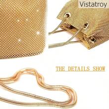 Evening Bag Sparkly Rhinestone Purse Triangle Designer Chain Clutch Purse Bag Party Prom Wedding Purse - Silverb - View 4