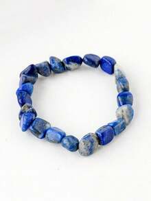 Asymmetrical Shaped Amethyst, Jade, Agate Beaded Bracelet