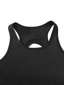Bộ jumpsuit thể thao năng động, hở lưng, cổ tròn, không tay, ôm sát cơ thể, bộ sưu tập Xuân/Hè mới. - màu đen - Xem 5