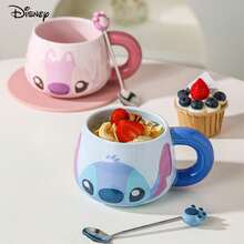 Disney 陶瓷马克杯礼盒套装，卡通马克杯配勺子，咖啡杯节日纪念礼盒 - 彩色 - 查看 4