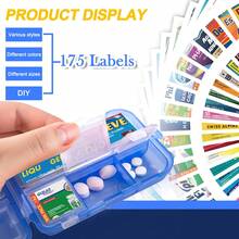 10-Slot Travel Pill Box With 175 Medication Labels - Portable Daily Pill Organizer - Travel Medicine Storage Case, Suitable For Fish Oil, Vitamin Supplements, Etc. Medicine Bag Pill Case Pill Containers Hospital Bag First Aid Kit Medicine Organizer Medicine Storage Bag Travel Essential Cruise Essentials Holiday Essential - Multicolor - View 5