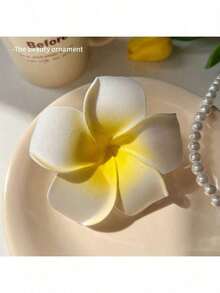 2/4件套女士白色和黄色花卉装饰鳄鱼夹波西米亚风发夹，发饰，学生用品，大学用品，爪夹，发夹，发卡，头饰 - 彩色 - 查看 6