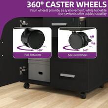 Multi- Purpose Mobile Storage Cabinet- 3- Tier 60x40x57cm Rolling Drawer Unit (Home & Office), Home Organization, Workspace Storage, Compact Design, Modern Organizer, Durable Fiberboard, Highquality Build, Storage Organizer, Rolling Cart