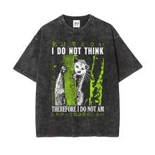 Camiseta Unisex Lavada I Do Not Think - Negro - Ver 6