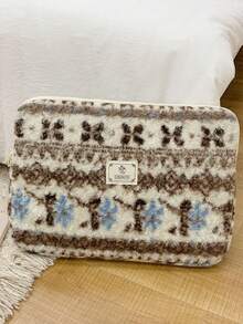 Bohemian-Style Plush Laptop Bag, IPad Bag, Laptop Bag, Laptop File Bag, Laptop Case, Laptop Bag, 11 13 14 15.3 15.6 Inch Portable Desktop Computer Bag, Mac Book Tablet Computer Bag Laptop Sleeve Laptop Cover Water Resistant Travel Essentials - Multicolor - View 12