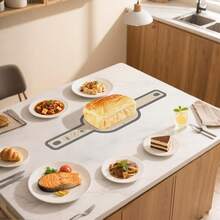 Silicone Bread Baking Mat Tray, Oval & Round Shapes, Non-Stick Reusable Bread Baking Pad, Easy Clean Dutch Oven Liner, Sourdough Baking Supplies - Light Grey - View 10