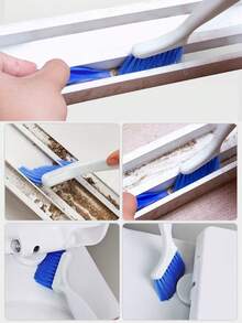 窗户清洁缝隙清洁器、窗台清扫器、窗户缝隙清洗器、缝隙刷、家政清洁工具 - 白藍 - 查看 5