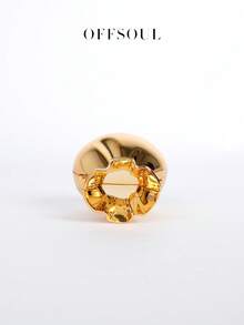 Acrylic Metal Feel Evening Bag, New Party Banquet Clutch Purse, Hard Box Wealth Attracting Glossy Gold Money Bag, Unique Shape Chain Shoulder Crossbody Bag For Women, Holiday Gift - Multicolor - View 5