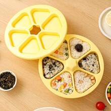 6 In 1 Sushi Maker Box Onigiri Mold Triangle Sushi Mold Rice Ball Mold Press Making Storing Sushi Lunch Bento - Multicolor - View 3