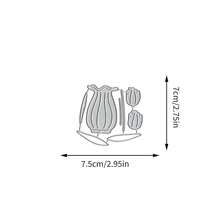 Creative Vase Metal Cutting Dies, DIY Scrapbooking Album And Embossing Stencil, Greeting Card Making Tool, Card Paper Cutting Crafts ,Gift Card Making Template Die Cuts. - Silver - View 7