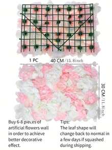 1pc Dahlia Flower Wall Panel, For Flower Wall Backdrop, Artificial Dahlia Flower Board, Artificial Floral Backdrop, Suitable For Wall Decor, Party Wedding Decor, Bridal/Baby Shower Decor, Christmas Party Decor, Thanksgiving Decor - Multicolor - View 3