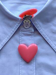 1PC/2PCS Elegant Flower Button Covers, Shirts Button Cover Clip On Button Covers Fashion Crystal Cufflinks Cover, Suitable For Tuxedo And Wedding Dresses Decoration - Pink - View 6