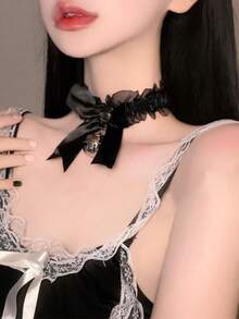 1pc Brown Leopard Print Halloween Fox Ear Cute Party Polyester Fiber (Polyester) Headband, Animal Ear COS Headpiece, Suitable For All Seasons, Party, Masquerade, Black Lace Veil, Trending Cute Cat/Rabbit Ear Headband, Women's Hair Accessory - Brown - View 5