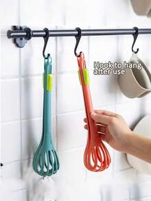 1pc 2-In-1 Egg Beater And Hand Mixer Set, Food Blender, Egg Mixer, Sturdy Space-Saving Kitchen Tool, Simplifies Mixing And Baking, Suitable For Home Chefs, Applicable For Outdoor Cooking Activities, Essential Tool For Outdoor Cooking - MultiWarna - View 5