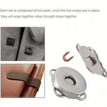 20pcs/4pcs/10pcs DIY Magnetic Buttons, Cartoon Magnetic Invisible Buttons For Sewing, Clover Magnetic Buttons, Sewing Buttons, Metal Invisible Sewing Buttons, Wallet Clasp Fasteners, DIY Craft Package Wallet Clasp Accessories Replacement, Backpack Handbag, Bag Accessories Wallet Clasp Wallet Clasp, 14mm Craft Knitting Button Set, Magnetic, Sewing, Craft, Wallet, Bag, Clothing, Sewing Cartoon Magnetic Buttons, DIY Buttons