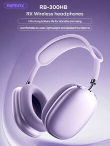 Remax Bluetooth Headphones, 12 Hours Playtime, 300 Hours Standby, Support Call Answering (Black), Great Gift, Classic Best-Selling Item In Store - RB-300HB - View 2