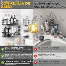 swfOrganizador De Bañokit de 10 estante para baños Acero inoxidable repisas baño Sin perforacion con estante de almacenamiento adhesivos Ganchos y jabonera para organizacion hogar del baños y cocina Aedf - A - Ver 6