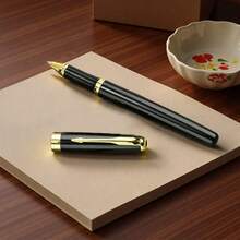 A High-End All-Metal Premium Black Ballpoint Pen/Special Writing Pen For Business Meetings/Office And Corporate Gifts/Smooth Writing/For Signatures, Notes And Gifts/Replaceable Refill - Black - View 5