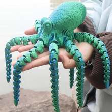 1pc 41cm/16.14inch Giant Octopus, Ocean Monster, Huge Octopus, Colorful Octopus, Black & Gold Octopus, Holiday Decor Party Gift, Birthday Gift, Funny 3D Printed Art Figurine, Home Decor, Car Decor, Garden Decor, Valentine's Day Gift - Multicolor - View 8