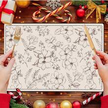 1件装花卉图案不对称耐热速干杯垫，茶水滴垫，花卉风格家用茶几滴垫，厨房浴室吸水硅藻土防滑垫 - 彩色 - 查看 29