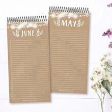 Hadley Designs Rustic Perpetual Birthday, Anniversary, Special Event Reminder Calendar Book Journal For Important Family Date Day Remembrance Wall Hanging, Bday Birthdate Gift Card Planner Organizer - 白色 - 查看 3