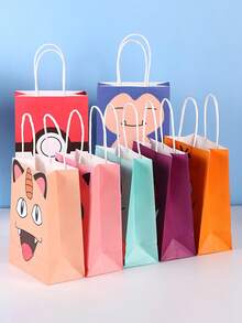 Reusable Pokemon-Themed Gift Bag With Handles, Suitable For Birthday, Christmas Gifts, Pikachu And Friends Design Series - Multicolor - View 3