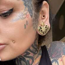 2PCS 2g 0g 00g-1" Gothic Ear Gauge Silver-Plated Spiral Turbine Ear Tunnels Sacred Heart Of Jesus Plug Gauges Retro  Body Piercing Jewelry For Men & Women,38485717 - 米色 - 查看 5