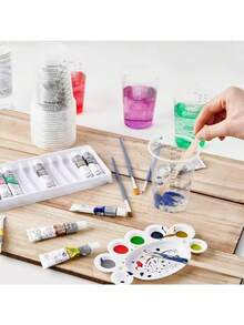 Plastic Measuring Cup With Wooden Stirring Stick - Ensures Precision, Suitable For Resin, Paint, Epoxy Adhesive Mixing - Epoxy Resin, Paint, Kitchen Baking Cup - Accurate Measurement