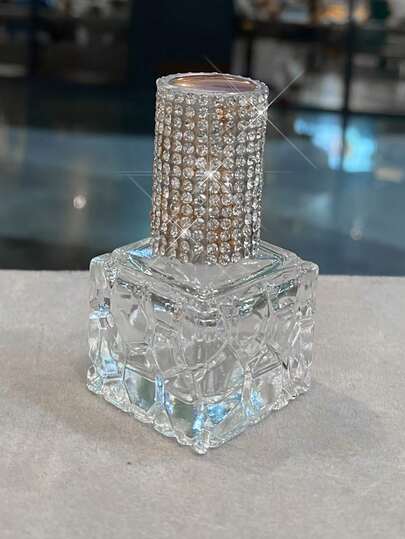 [สเปรย์น้ำหอมหรูหรา] หรูหรา 1ชิ้น ขวดสเปรย์น้ำหอมประดับพลอยเทียม | หัวฉีดแบบเติมได้ฟรีประดับประกาย, ขวดสเปรย์แก้ว, ขวดสเปรย์แก้วหนาแบบพกพา | น้ำมันหอมระเหย น้ำหอมสำหรับเดินทาง ขวดใส่เครื่องสำอางแบบเติมได้ 10มล. ของขวัญสุดหรูสำหรับผู้หญิง, หัวฉีดน้ำหอมแฟชั่น