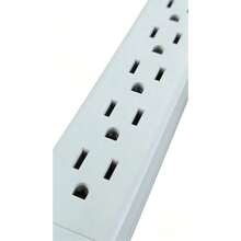 Cable de extensión estándar para uso doméstico con múltiples enchufes y un interruptor de encendido. - Blanco - Ver 5